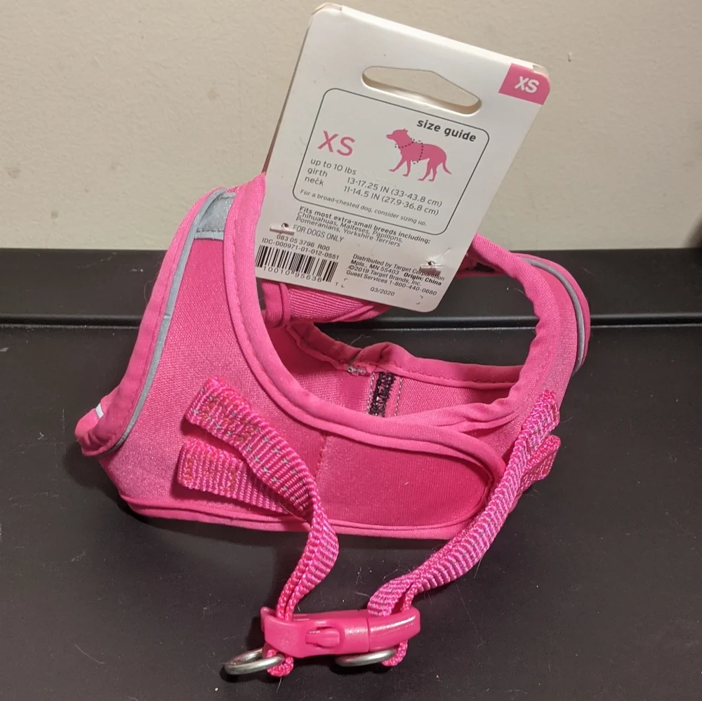 Boots & Barkley Ultimate Reflective Comfort Wrap Xs Pink Dog Cat Animal Harness
